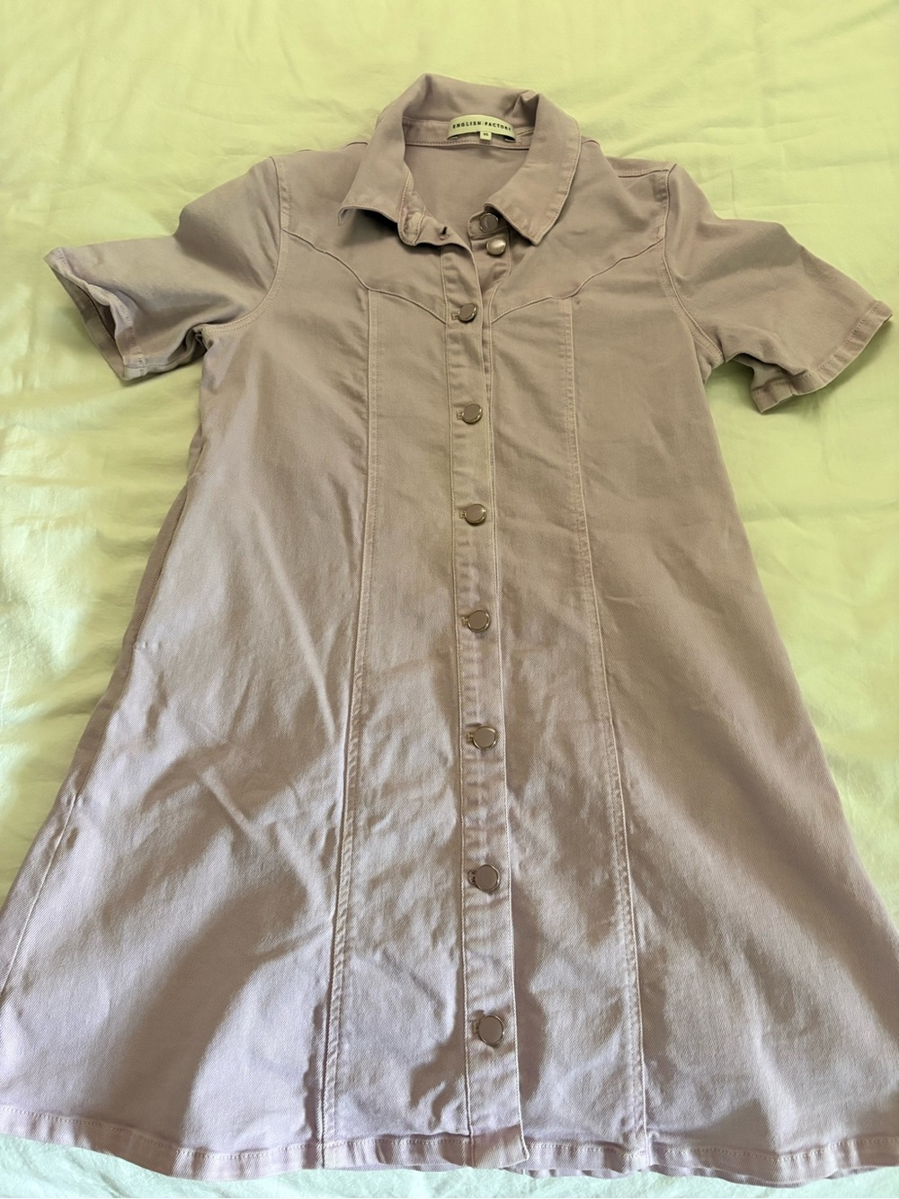 English Factory Lavender Button-Front Shirt